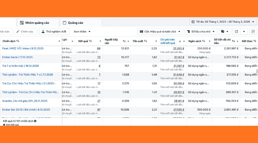 Dịch vụ quảng cáo Facebook cho Ember Brown