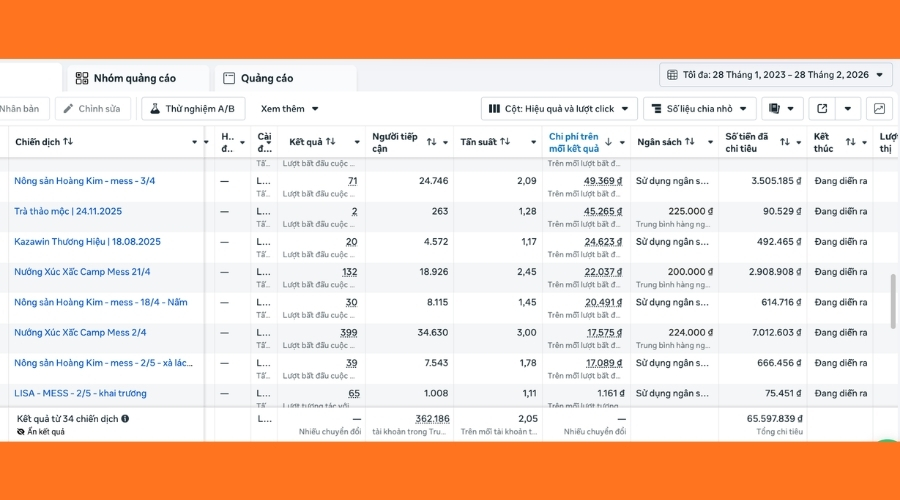 Dịch vụ quảng cáo Facebook cho Kazawin