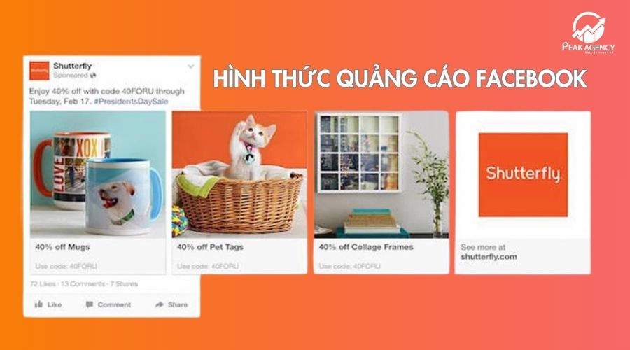hình thức quảng cáo facebook phổ biến