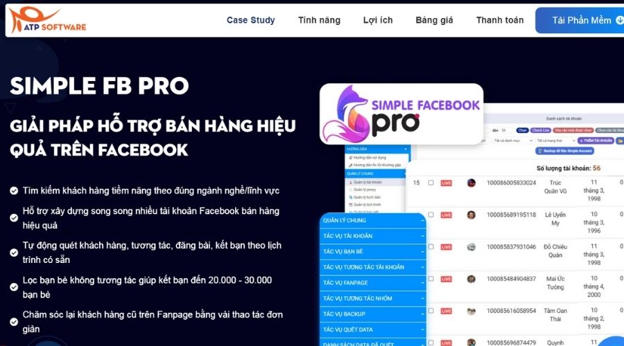 phần mềm Simple Facebook Pro