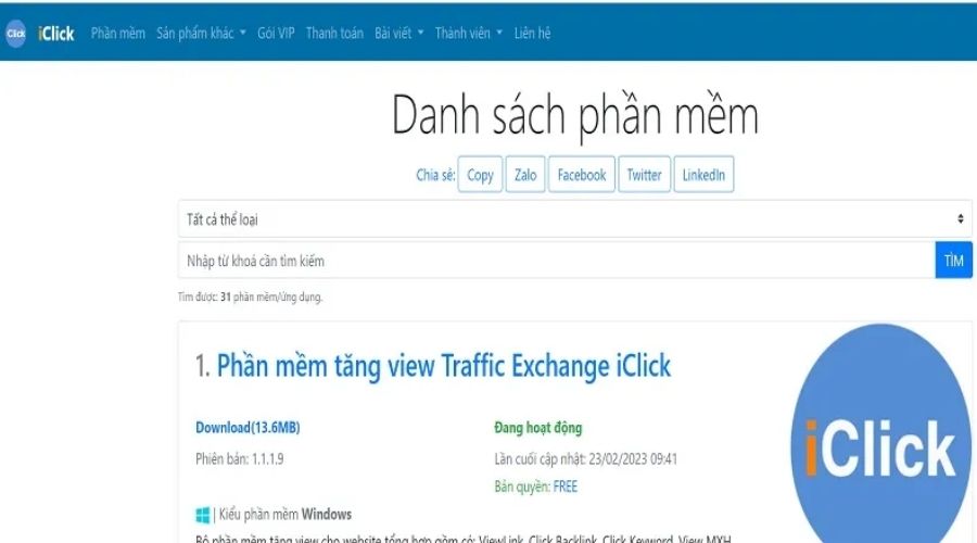 phần mềm iclick