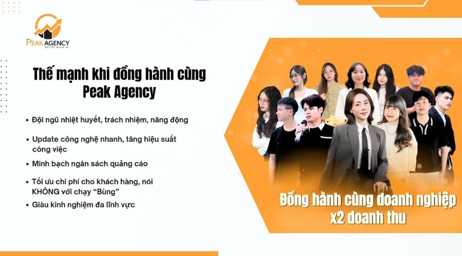 Tại sao chọn phòng marketing thuê ngoài Peak Agency