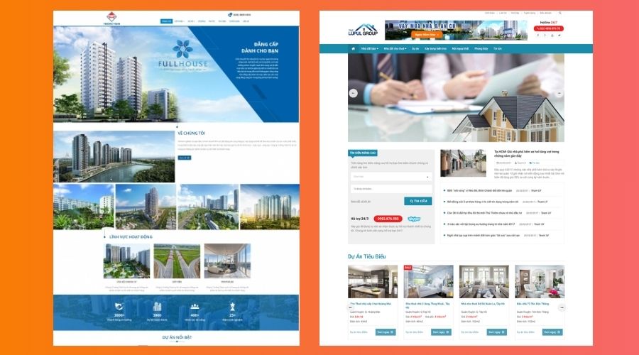 mẫu thiết kế website bất động sản 3
