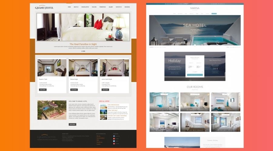 mẫu thiết kế website khách sạn 1