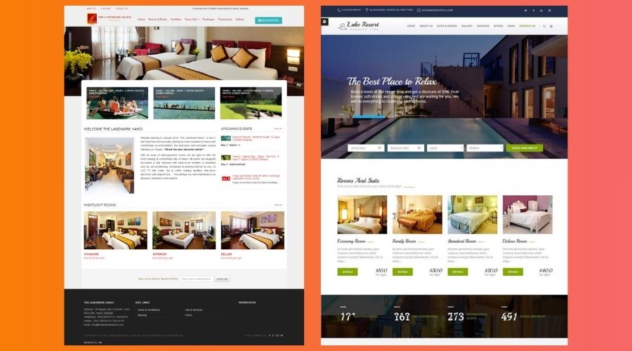 mẫu thiết kế website khách sạn 2
