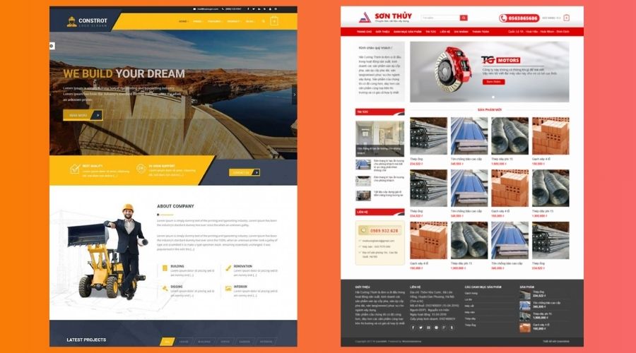 mẫu thiết kế website ngành xây dựng 3