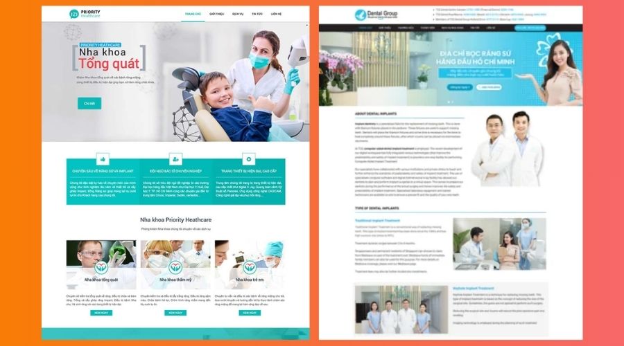 mẫu thiết kế website nha khoa 1