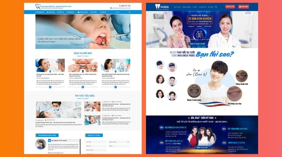 mẫu thiết kế website nha khoa 2