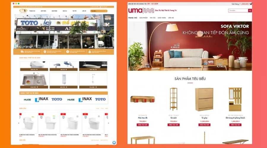 mẫu thiết kế website nội thất 2