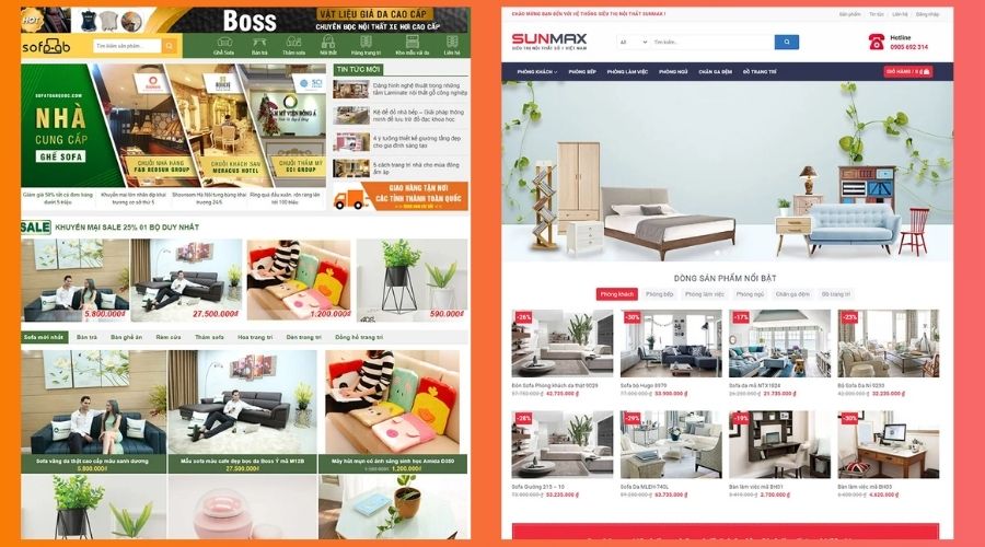 mẫu thiết kế website nội thất 3