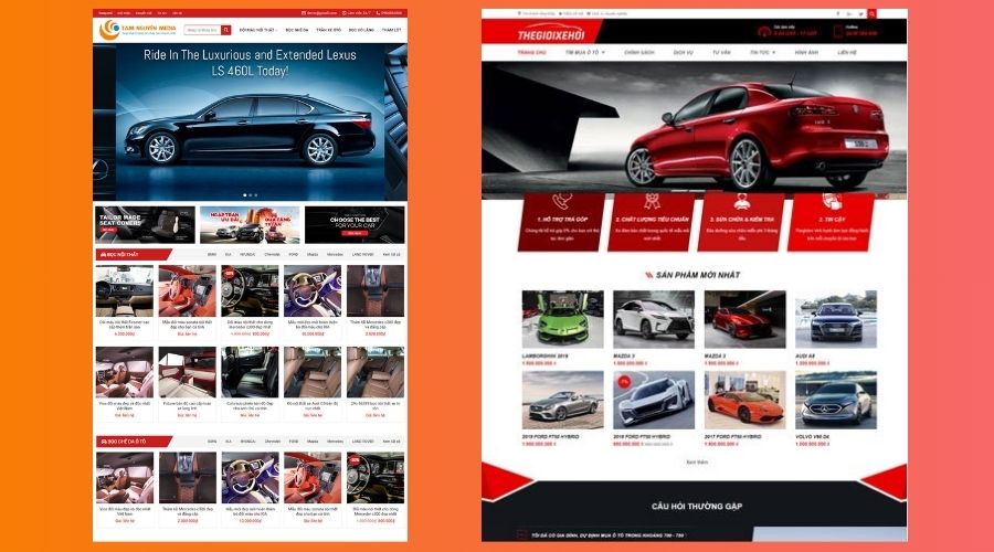 mẫu thiết kế website ô tô 2