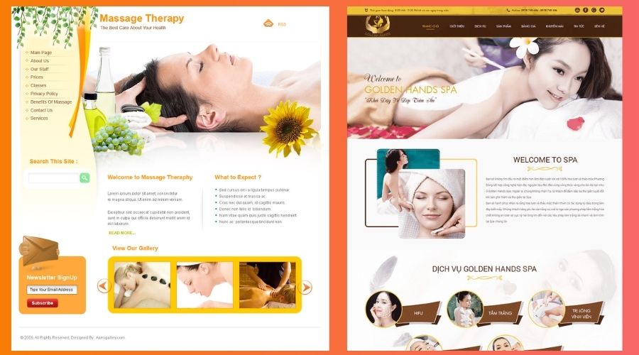 mẫu thiết kế website spa 3