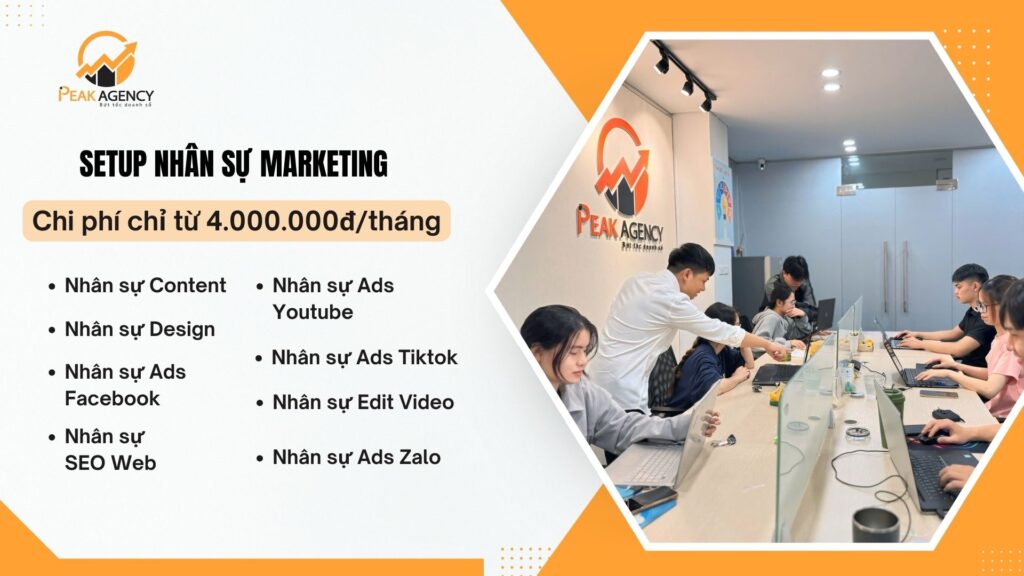 Báo giá phòng marketing thuê ngoài Peak Agency