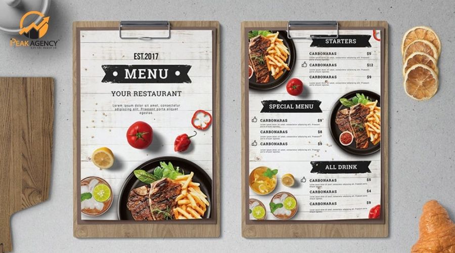 dịch vụ thiết kế menu