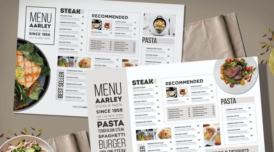 mẫu thiết kế menu 2