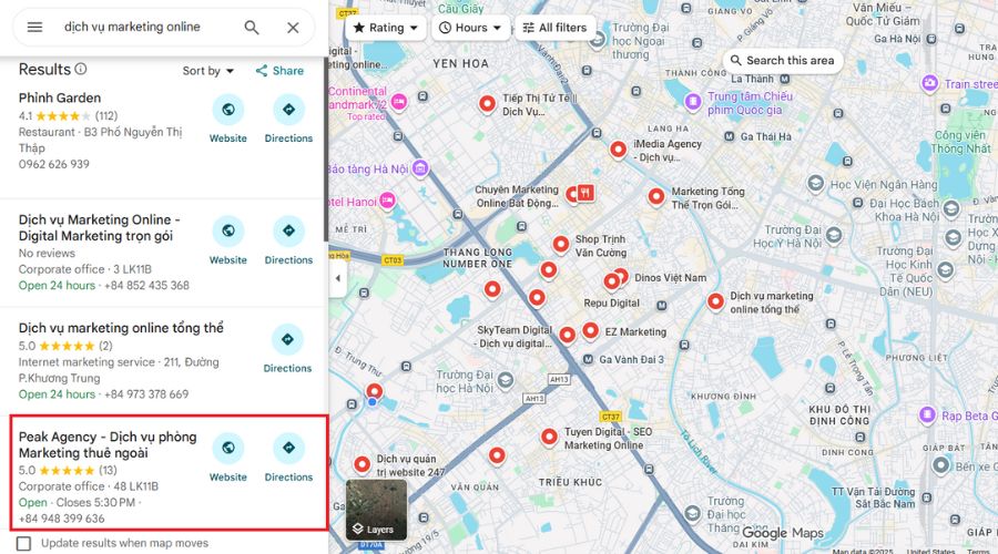 Cách xếp hạng cao hơn trên Google Maps