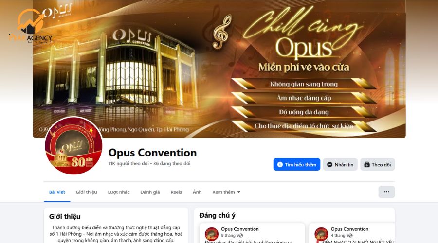 Dịch vụ quản trị Fanpage cho Opus Convention