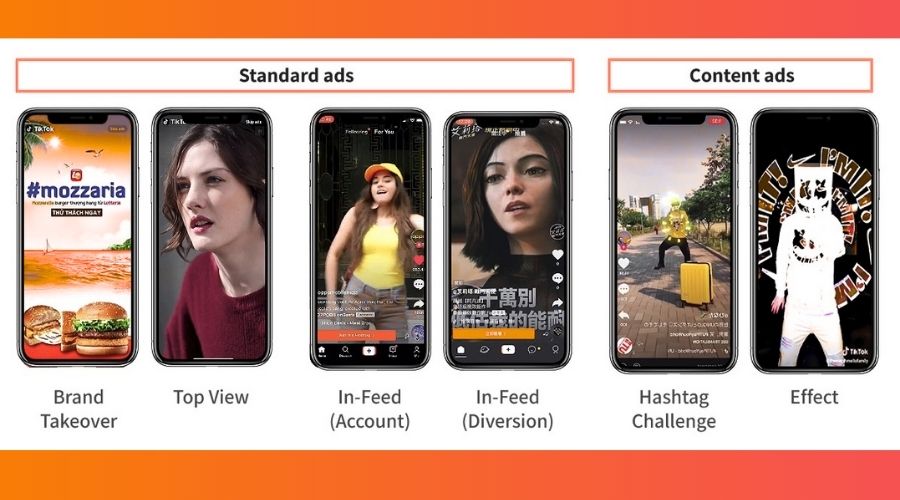 Hình thức quảng cáo Tiktok phổ biến