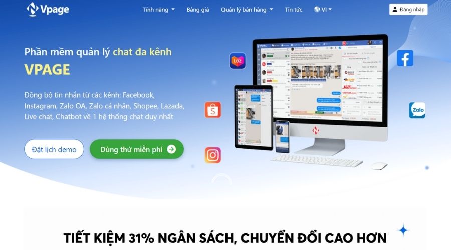 Phần mềm quản lý fanpage Vpage Phần mềm quản lý fanpage Vpage