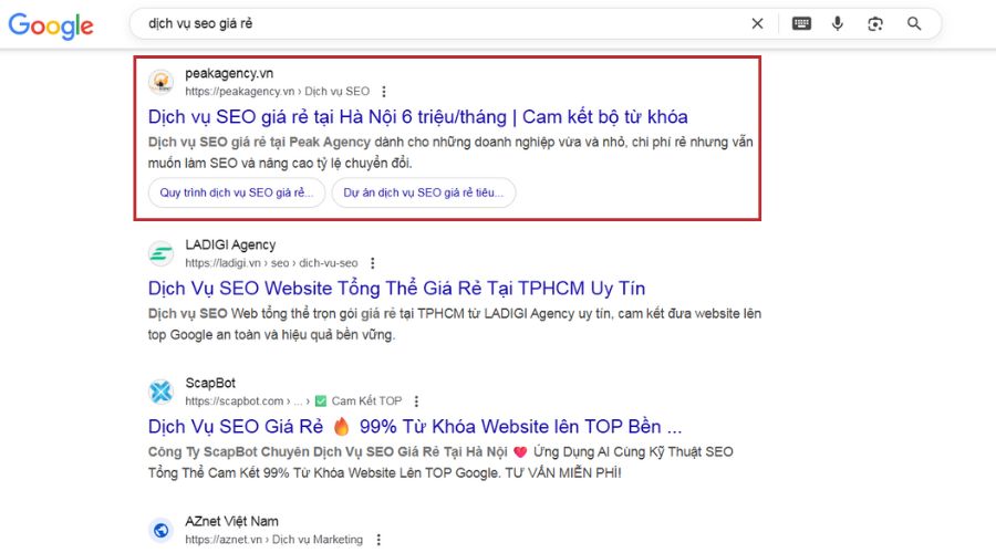 Mẫu bài viết chuẩn SEO dạng dịch vụ