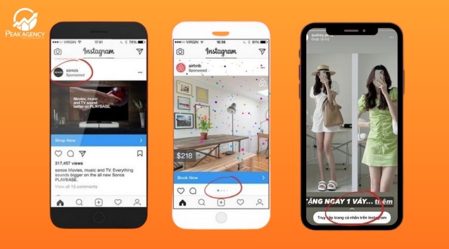 Loại hình dịch vụ quảng cáo Instagram phổ biến