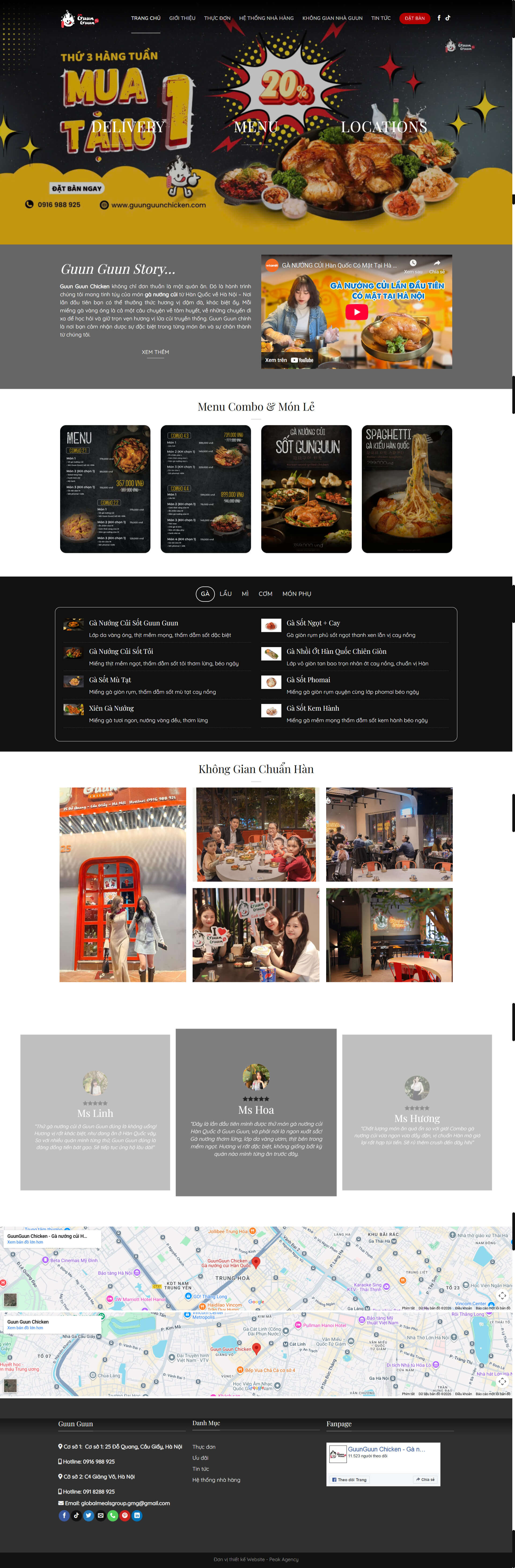 Mẫu website nhà hàng