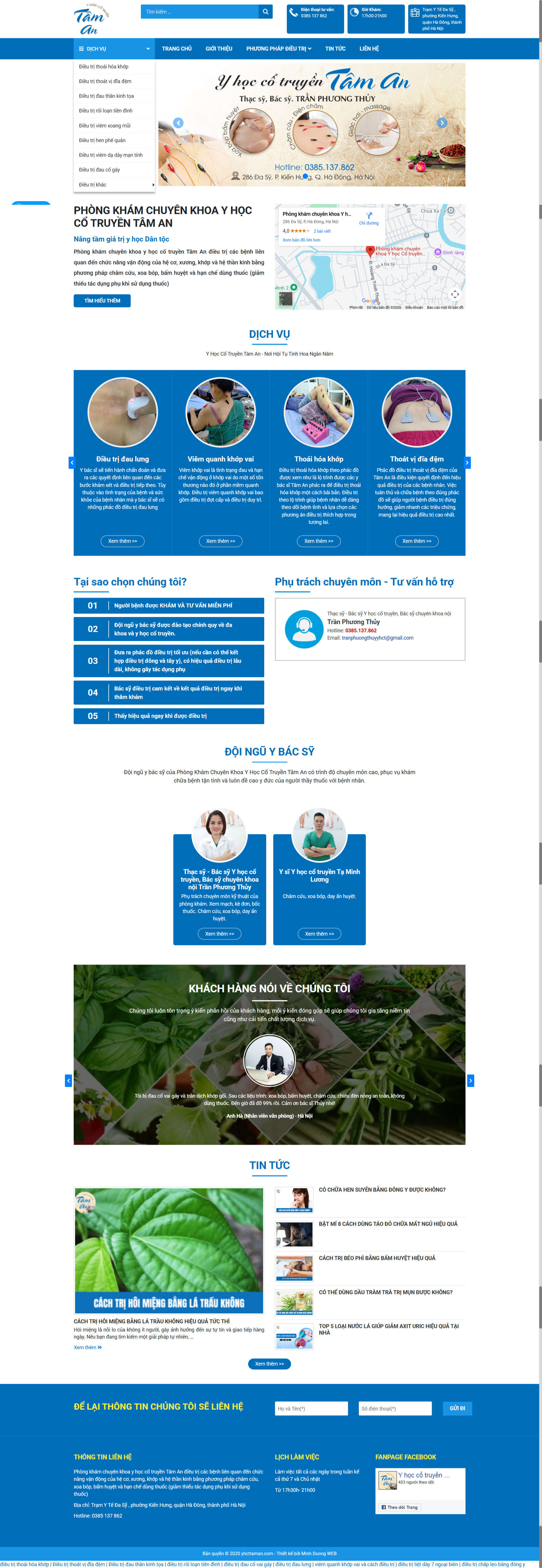 Mẫu website phòng khám