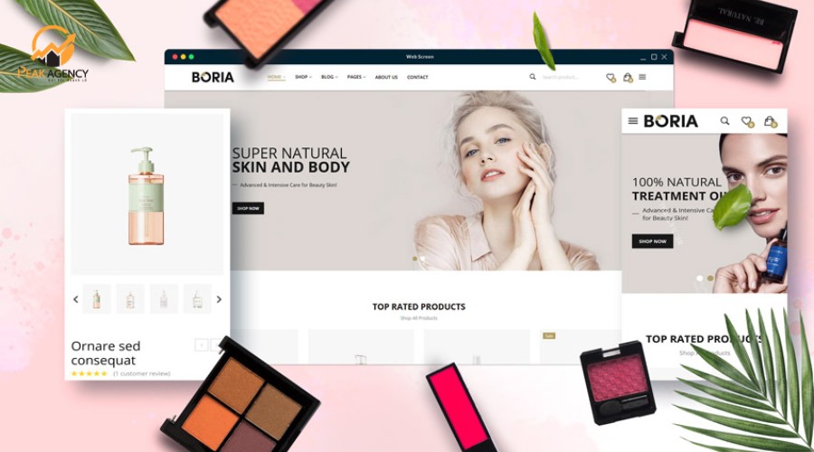 Dịch vụ thiết kế website mỹ phẩm tại Peak Agency