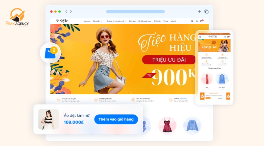 Quy trình dịch vụ thiết kế website thời trang tại Peak Agency