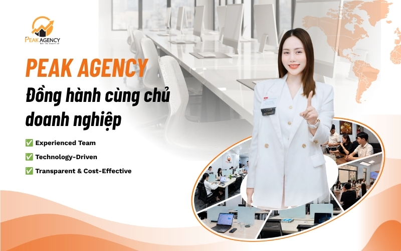 Chọn dịch vụ phòng marketing thuê ngoài của Peak Agency