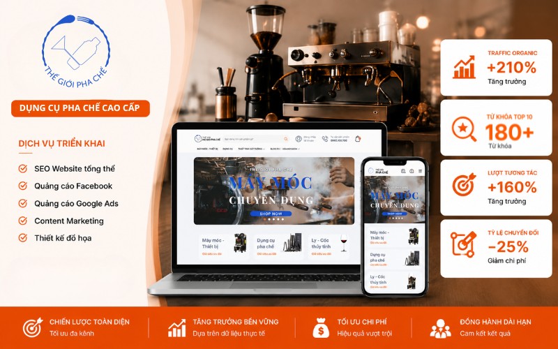Phòng marketing thuê ngoài cho thương hiệu Thế Giới Pha Chế