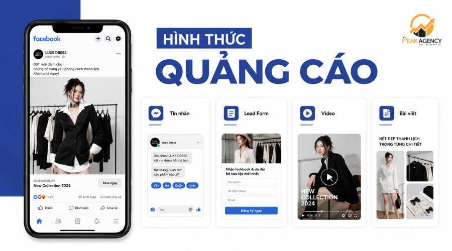Các loại hình quảng cáo Facebook cho ngành thời trang