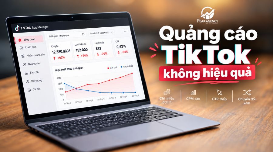 Quảng cáo TikTok không hiệu quả