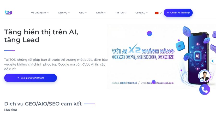 Công ty SEO AI TOS