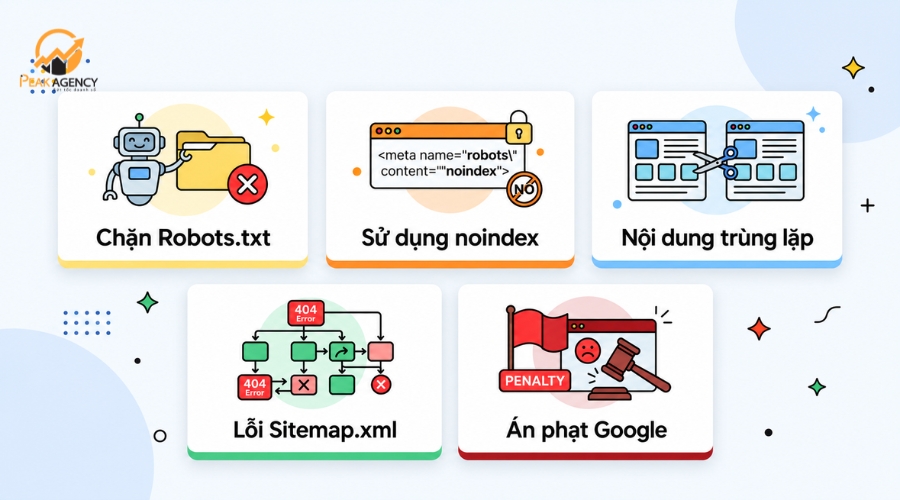 Nguyên nhân Google không index website Nguyên nhân Google không index website